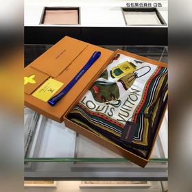 LV Essentials Шарф из шелка с диагональным узором, 100% шелк Этот