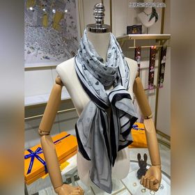 LV Двухслойный шелковый шарф с карточным узором, 100% шелк высше
