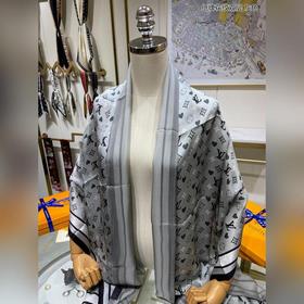 LV Двухслойный шелковый шарф с карточным узором, 100% шелк высше