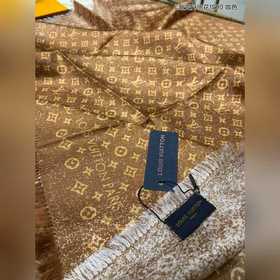 LV L Градуированный деним с цветочным узором 90 Шелковый платок 