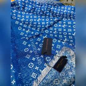 LV L Градуированный деним с цветочным узором 90 Шелковый платок 