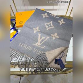 LV Шарф Reykjavik Gradient с буквой L из кашемира с градиентным