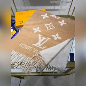 LV Шарф Reykjavik Gradient с буквой L из кашемира с градиентным