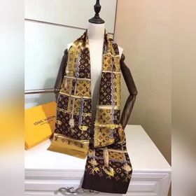 LV Двухслойный шарф с монограммой  100% высококачественный шелк