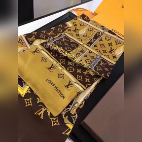 LV Двухслойный шарф с монограммой  100% высококачественный шелк