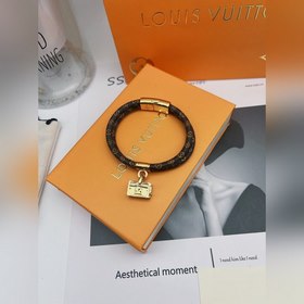 LV браслет из кожи с тиснением Двухслойный кожаный браслет с под