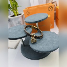 LV браслет из кожи с тиснением Двухслойный кожаный браслет с под