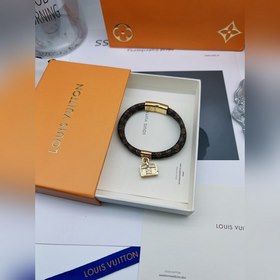 LV браслет из кожи с тиснением Двухслойный кожаный браслет с под