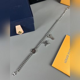 Браслет LV Monogram lock Классические буквы LV и цветочный узор M