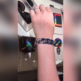 Браслет LV Chain Links Patches Сочетание кристаллов Swarovski и э