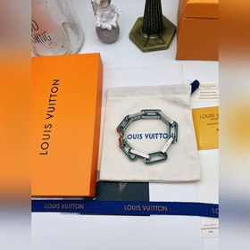 LV Браслет с каплямиз бамбука, синий, мужской Браслет из нержавею
