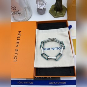LV Браслет с каплямиз бамбука, синий, мужской Браслет из нержавею