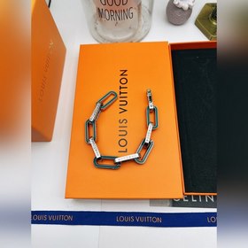 LV Браслет с каплямиз бамбука, синий, мужской Браслет из нержавею