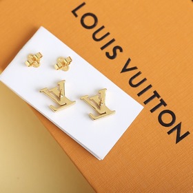 Серьги LV Iconic Серьги Кристаллы, инкрустированные в буквы бренд