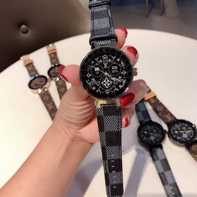 LV Louis Pattern Элегантные женские часы Корпус из нержавеющей с