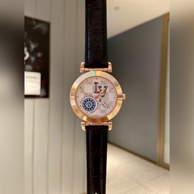 LV Louis Vuitton Tambour Monogram Bijou Циферблат молочно-белог
