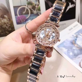 LV Часы «Время счастья» — стильные женские часы Безель полностью 