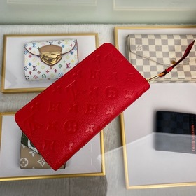 Классический кошелек LV, модель M61865, ярко-красный Классически