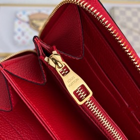 Классический кошелек LV, модель M61865, ярко-красный Классически