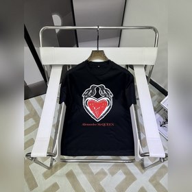 McQueen, модель для пар, модная футболка с круглым вырезом и коро