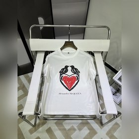 McQueen, модель для пар, модная футболка с круглым вырезом и коро