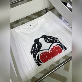McQueen, модель для пар, модная футболка с круглым вырезом и коро