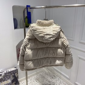 Moncler Вельветовый короткий пуховик с капюшоном Цвет： бежевый, б