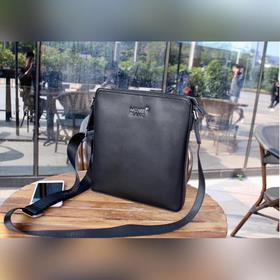 Мужская сумка через плечо Montblanc из кожи бычка, модель 0108-3