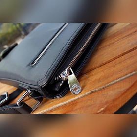 Мужская сумка через плечо Montblanc из кожи бычка, модель 0108-3 