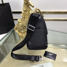 Мужская сумка на грудь Montblanc из кожи первого слоя, модель 661