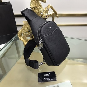 Мужская сумка на грудь Montblanc из кожи первого слоя, модель 661