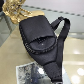 Мужская сумка на грудь Montblanc из кожи первого слоя, модель 661