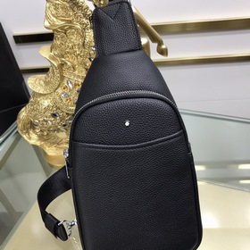 Мужская сумка на грудь Montblanc из кожи первого слоя, модель 661