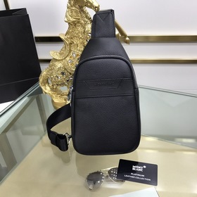 Мужская сумка на грудь Montblanc из кожи первого слоя, модель 661