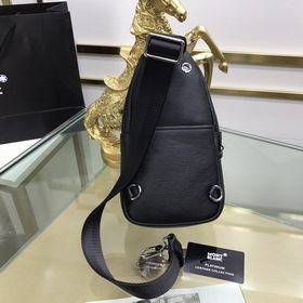 Мужская сумка на грудь Montblanc из кожи первого слоя, модель 661