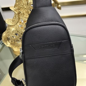 Мужская сумка на грудь Montblanc из кожи первого слоя, модель 661