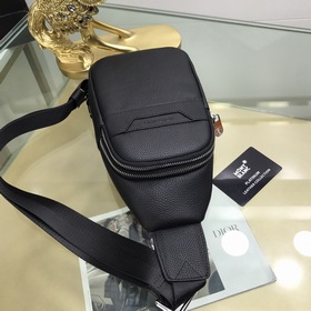 Мужская сумка на грудь Montblanc из кожи первого слоя, модель 661