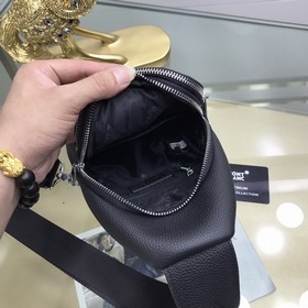 Мужская сумка на грудь Montblanc из кожи первого слоя, модель 661
