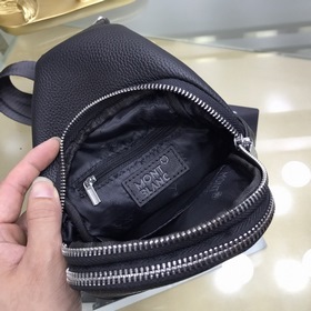 Мужская сумка на грудь Montblanc из кожи первого слоя, модель 661