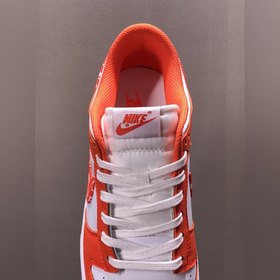 Nk Dunk Low Cashew White Orange SB с разорванной сеткой на носке,