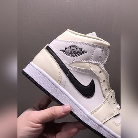 Air Jordan 1 Mid AJ1 Джо 1 Молочно-белый баскетбольные кроссовки 