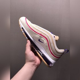 Nk Air Max 97 Air Sprung «Iron Grey» Бежево-фиолетовые кроссовки 
