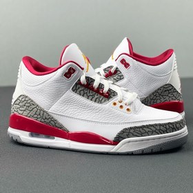 Кроссовки Air Jordan 3 бело-красные Размер： 40-47,5