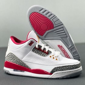 Кроссовки Air Jordan 3 бело-красные Размер： 40-47,5