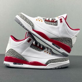 Кроссовки Air Jordan 3 бело-красные Размер： 40-47,5