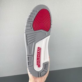 Кроссовки Air Jordan 3 бело-красные Размер： 40-47,5