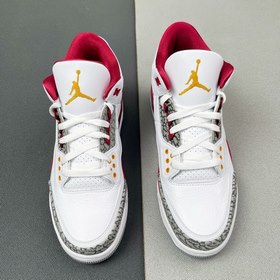 Кроссовки Air Jordan 3 бело-красные Размер： 40-47,5