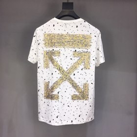 OFF WHITE Круглый вырез, короткий рукав, футболка для пар Импортн