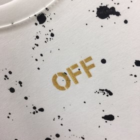 OFF WHITE Круглый вырез, короткий рукав, футболка для пар Импортн