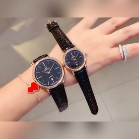 Часы Omega для пар Оригинальный импортный кварцевый механизм, кор